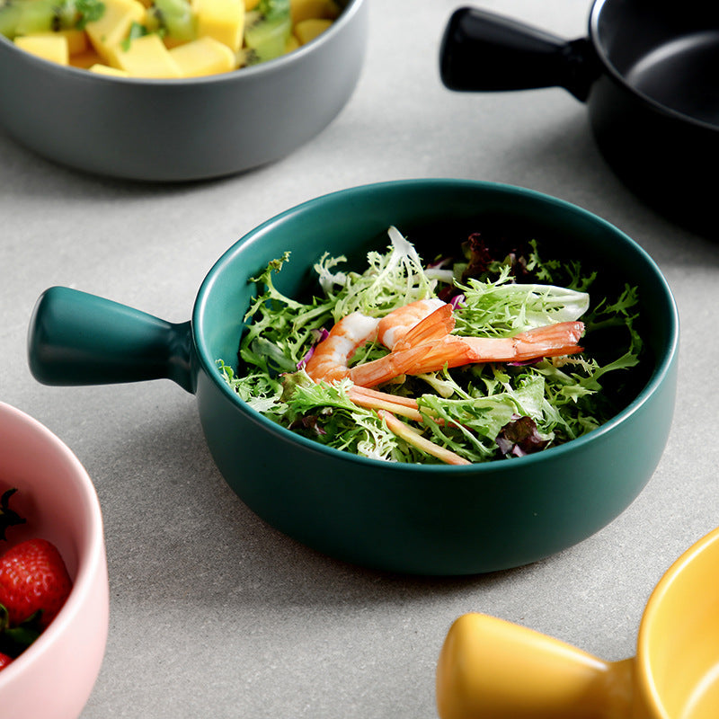 Ceramic Oven Plate with Handle – Heat-Resistant Baking & Serving Dish for Kitchen