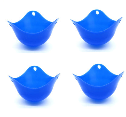 Green Silicone Egg Cooker – 4-Color Non-Stick Silicone Egg Boiler & Poacher Cups