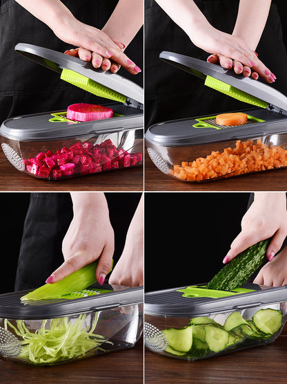Multifunction Vegetable Cutter – Manual Slicer, Chopper & Kitchen Food Prep Tool