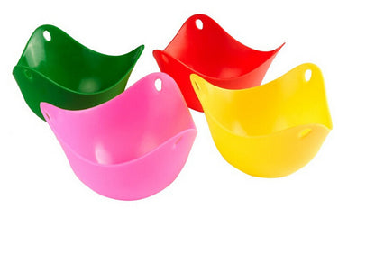 Green Silicone Egg Cooker – 4-Color Non-Stick Silicone Egg Boiler & Poacher Cups