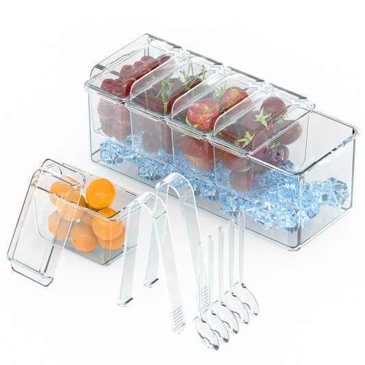 1Set Condiment Caddy with Containers