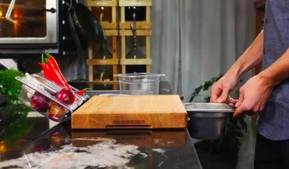 Multifunction Bamboo Cutting Board with Storage Trays – Smooth Food Prep Board for Vegetables, Fruits & Meat