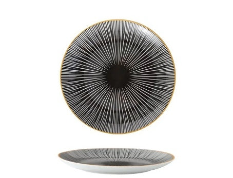 8-Inch Nordic Style Geometric Ceramic Plate – Modern Flat Dish for Breakfast, Steak & Fruit | Decorative & Functional